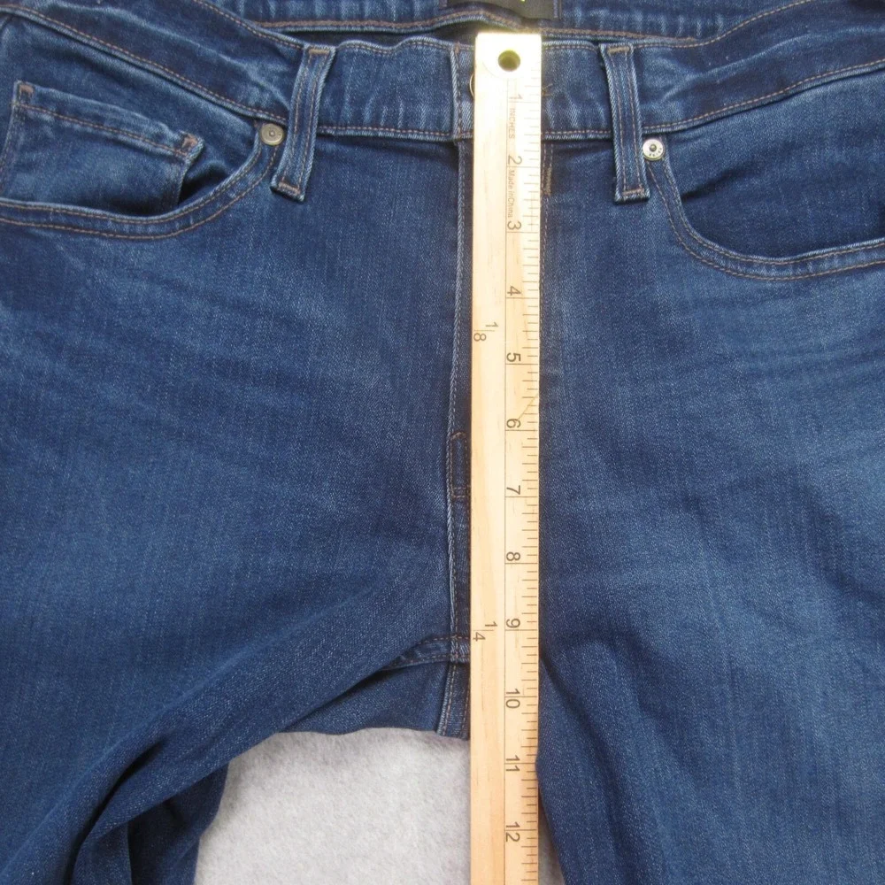 Paige Jeans Mens 30 (31x33.5) Federal Slim Straight Stretch Dark Wash Denim READ
